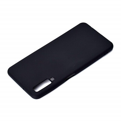 Силиконовый чехол TPU Matte Case 1mm черный для Samsung Galaxy A7 (2018)(4)