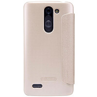 Полиуретановый чехол Nillkin Sparkle Leather Case Golden  для LG L Bello D335