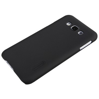 Пластиковый чехол с пленкой Nillkin Super Frosted Shield Black для Samsung Galaxy E7(3)