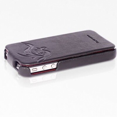 Кожаный чехол книга HOCO Leather Case Earl Fashion Black для Apple iPhone 4/4S(2)