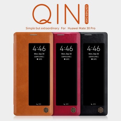 Кожаный чехол Nillkin Qin Leather Case Красный для Huawei Mate 30 Pro(5)