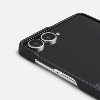 Кевларовый чехол с Magsafe Pitaka Ultra-Slim Case Classic-Black Grey(Twill) для Samsung Galaxy Z Flip 8(4)
