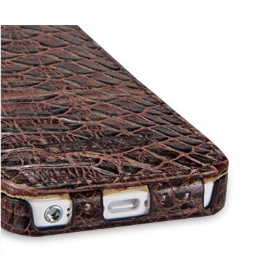 Кожаный чехол TETDED Troyes Duo Brown Snake LC для Apple iPhone 5/5s/SE(3)
