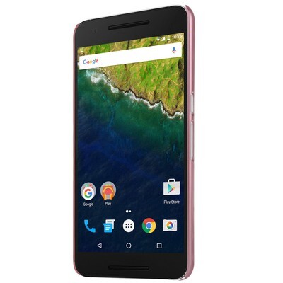 Пластиковый чехол с пленкой Nillkin Super Frosted Shield Rose Gold для Huawei Nexus 6P(2)