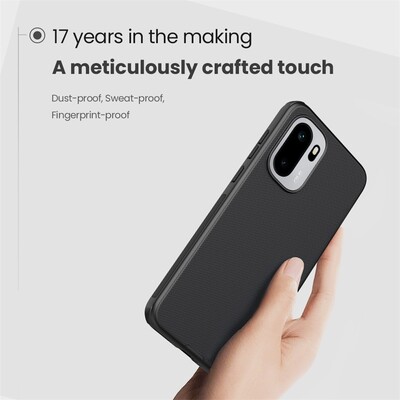 Пластиковый чехол с пластиной Magsafe Nillkin Super Frosted Shield Pro Magnetic Case черный для OnePlus Ace 6/ Ace 6T(6)