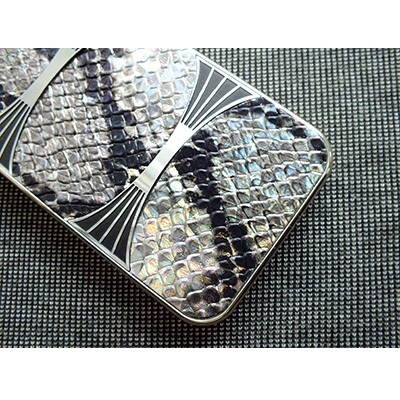Пластиковый чехол Snake Print Case Silver для Apple iPhone 4/4S(3)