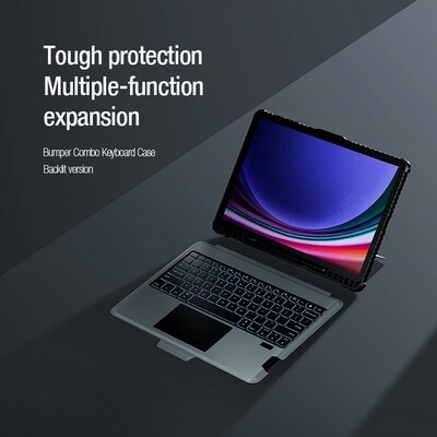 Чехол клавиатура Nillkin Bumper Combo Keyboard Case Backlit Version Черный для Samsung Galaxy Tab S9 Plus 5G(11)