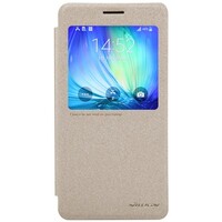 Полиуретановый чехол Nillkin Sparkle Leather Case Gold для Samsung Galaxy A7