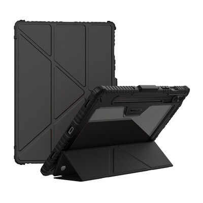 Защитный чехол Nillkin Bumper Leather Case Pro Multi-angle Черный для Samsung Galaxy Tab S9 5G(3)