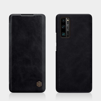 Кожаный чехол Nillkin Qin Leather Case Черный для Huawei Honor 30 Pro(4)