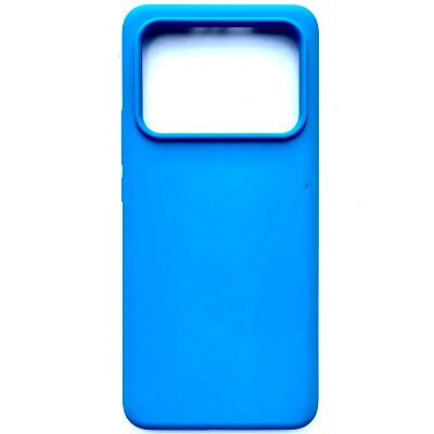 Силиконовый чехол Silicone Case с логотипом синий для Xiaomi 11 Ultra(1)