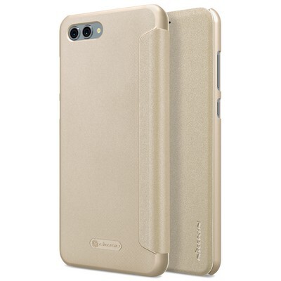 Полиуретановый чехол книга Nillkin Sparkle Leather Case Gold (Золотой) для Huawei Nova 2S(4)