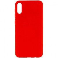 Силиконовый чехол Silicone Case красный для Samsung Galaxy A02