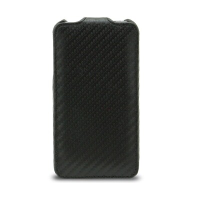 Кожаный чехол Melkco Leather Case Carbon Fiber- Black для Apple iPhone 4/4S(2)