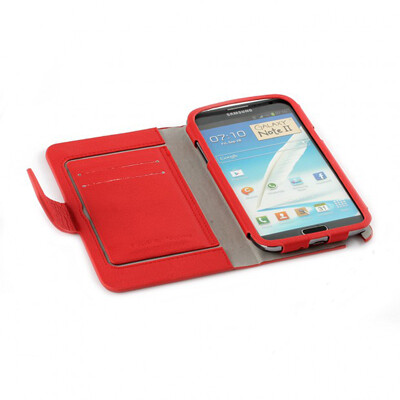 Кожаный чехол книга HOCO Book Type Red для Samsung N7100 Galaxy Note 2(2)