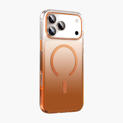 Пластиковый чехол Keephone Aurora Pro MagSafe Case градиент оранжевый для Apple iPhone 17 Pro(1)