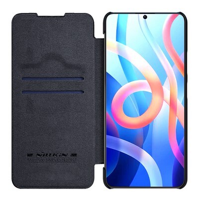 Кожаный чехол Nillkin Qin Leather Case Черный для Xiaomi Poco M4 Pro 5G(3)