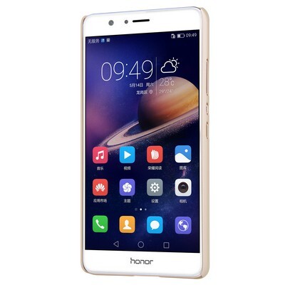 Пластиковый чехол с пленкой Nillkin Super Frosted Shield Gold для Huawei Honor V8(2)