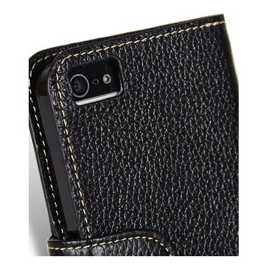 Кожаный чехол книга Melkco Leather Case Wallet Type Black LC для Apple iPhone 5/5s/SE(3)