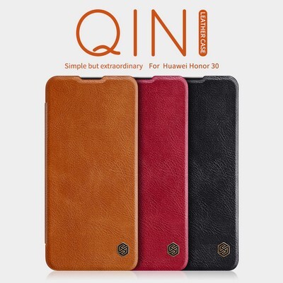 Кожаный чехол Nillkin Qin Leather Case Красный для Huawei Honor 30(5)