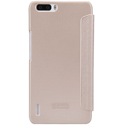 Полиуретановый чехол Nillkin Sparkle Leather Case Gold для Huawei Honor 6 Plus(2)
