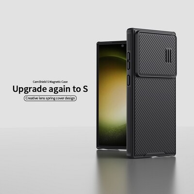Чехол-накладка Nillkin CamShield S Черная для Samsung Galaxy S23 Ultra(6)