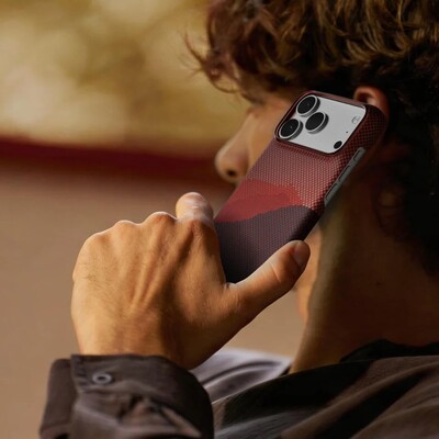 Кевларовый чехол с Magsafe Pitaka Edge Case Over The Horizon 2.0 Autumn Dusk для Apple iPhone 18 Pro Max(8)