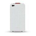 Кожаный чехол Melkco Leather Case White/Red LC для Apple iPhone 4/4S(#3)