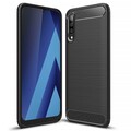 Силиконовый чехол Uni Case Carbon черный для Samsung Galaxy A70(#1)