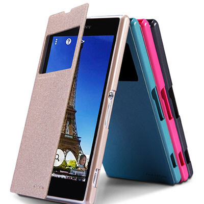 Полиуретановый чехол Nillkin Sparkle Leather Case Ocean для Sony Xperia Z1 L39h(4)