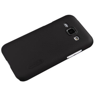Пластиковый чехол с пленкой Nillkin Super Frosted Shield Black для Samsung Galaxy J1(3)