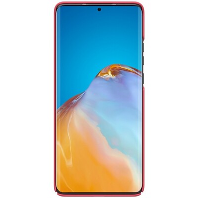 Пластиковый чехол с подставкой Nillkin Super Frosted Shield Красный для Huawei P50 Pro(2)