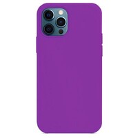 Силиконовый чехол Silicone с открытым низом фиолетовый  для Apple iPhone 12 Pro Max