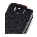 Кожаный чехол книга Melkco Leather Case (Black /Orange LC) для HTC Sensation XL(#4)