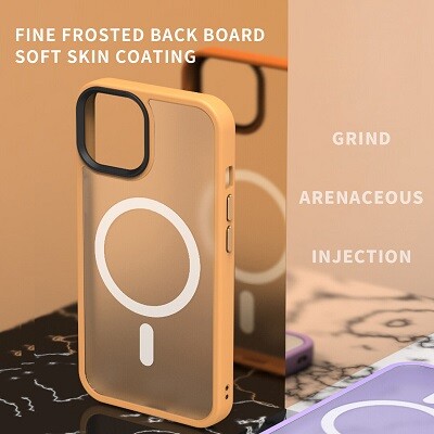 Защитный чехол TPU+PC Iron Matte Case with Magsafe голубой для Apple iPhone 12 Pro Max(8)