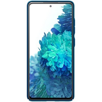 Пластиковый чехол с подставкой Nillkin Super Frosted Shield Синий для Samsung Galaxy S20 FE(2)