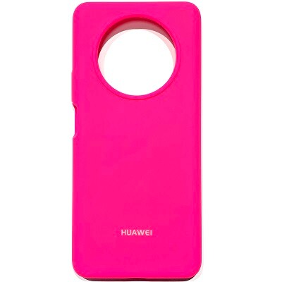 Силиконовый чехол Silicone Case с закрытым низом ярко-розовый для Honor X9(1)