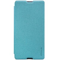 Полиуретановый чехол Nillkin Sparkle Leather Case Blue для Sony Xperia M5