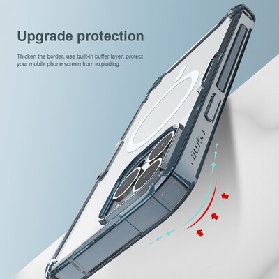 Силиконовый чехол Nillkin Nature TPU Pro Magnetic Case Синий для Apple iPhone 14 Pro(5)