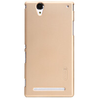 Пластиковый чехол Nillkin Super Frosted Shield Gold для Sony Xperia T2 Ultra Dual