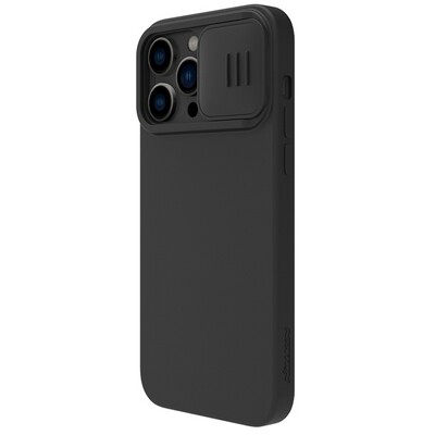 Силиконовая накладка с пластиной Magsafe Nillkin CamShield Silky Magnetic Silicone Case Черная для Apple iPhone 14 Pro(3)