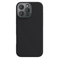 Силиконовая накладка с пластиной Magsafe и защитой камеры  Nillkin LensWing Magnetic Silicone Case Черная для Apple iPhone 16 Pro