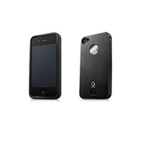 Металлический чехол накладка Capdase Alumor Jacket Black для Apple iPhone 4/4S