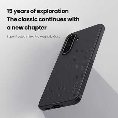 Пластиковый чехол с пластиной Magsafe Nillkin Super Frosted Shield Pro Magnetic Case Зеленый для Samsung Galaxy A36(9)