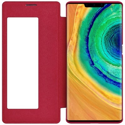 Кожаный чехол Nillkin Qin Leather Case Красный для Huawei Mate 30 Pro(3)
