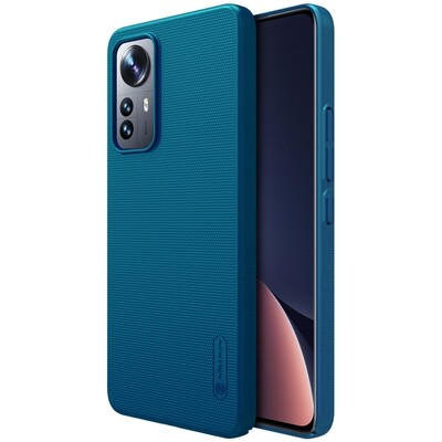 Пластиковый чехол с подставкой Nillkin Super Frosted Shield Синий для Xiaomi 12 Lite(3)