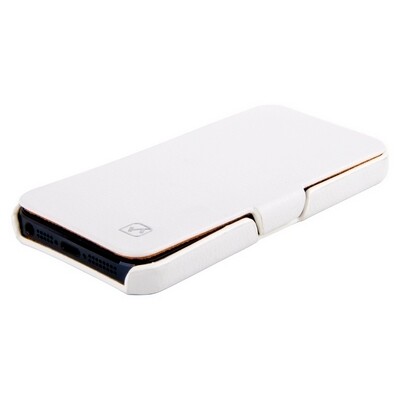 Кожаный чехол HOCO Duke folder Leather Case White для Apple iPhone 5/5s/SE(4)