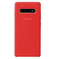 Силиконовый чехол Silicone Case красный для Samsung Galaxy S10 Plus