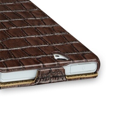 Кожаный чехол TETDED Wild Series Brown Crocodile для Sony Xperia Z L36h(4)