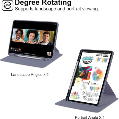 Чехол для планшета с функцией вращения Acrylic Rotate Series розовый для Xiaomi Redmi Pad 2 Pro(2)